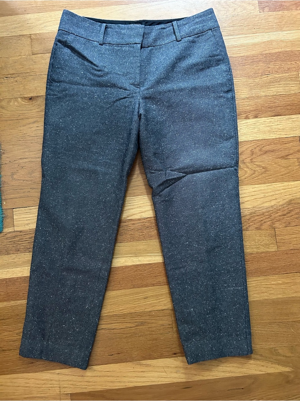 Ann Taylor Navy Textured Dress Pants